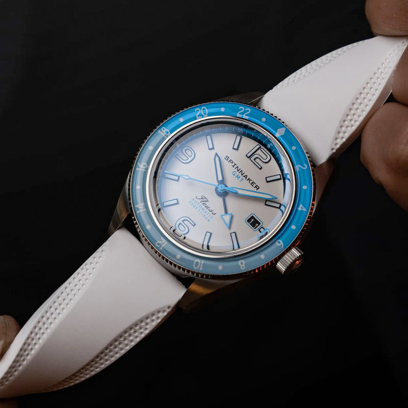 Spinnaker Fleuss GMT Automatic Watch with Moon White Dial #SP-5120-22