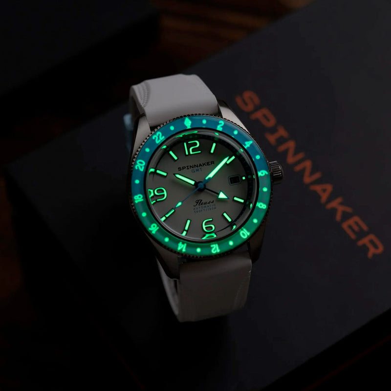 Spinnaker Fleuss GMT Automatic Watch with Moon White Dial #SP-5120-22