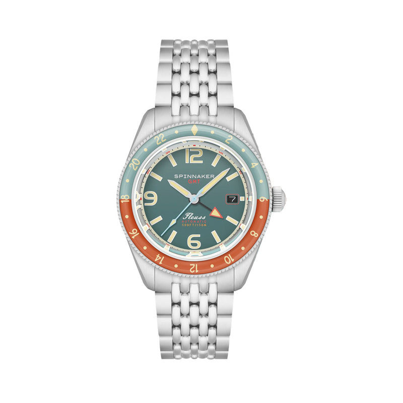 Spinnaker Fleuss GMT Automatic Watch with Tropical Green Dial #SP-5120-33