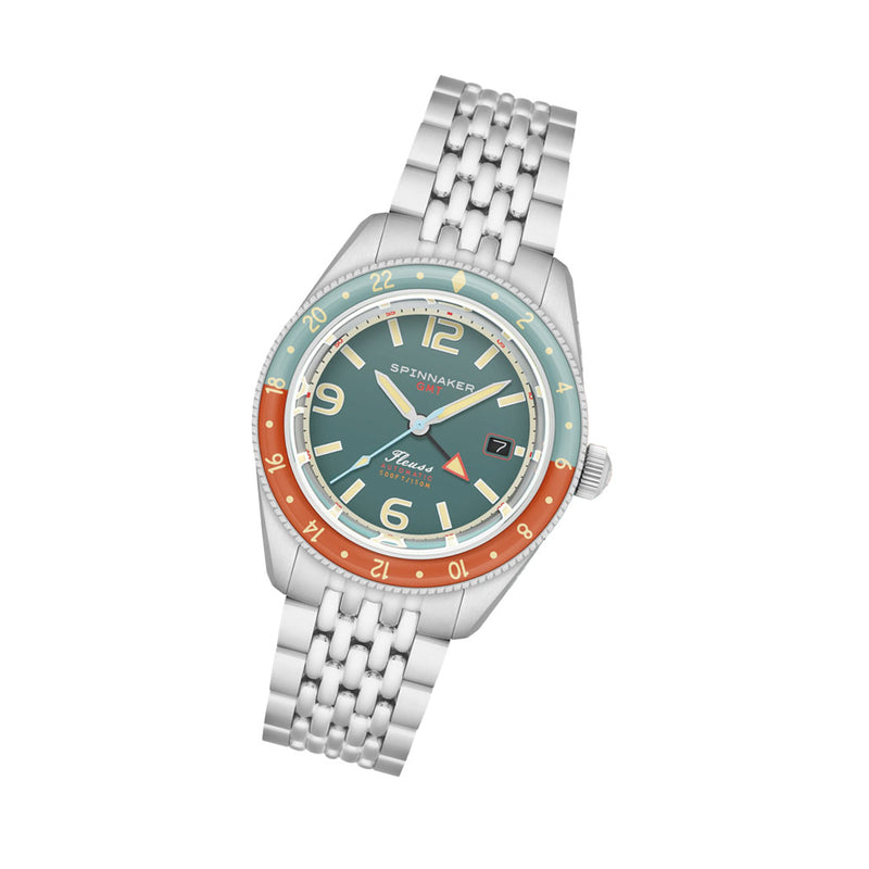 Spinnaker Fleuss GMT Automatic Watch with Tropical Green Dial #SP-5120-33