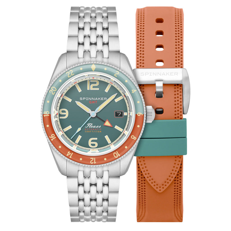 Spinnaker Fleuss GMT Automatic Watch with Tropical Green Dial #SP-5120-33