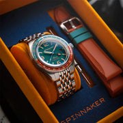 Spinnaker Fleuss GMT Automatic Watch with Tropical Green Dial #SP-5120-33