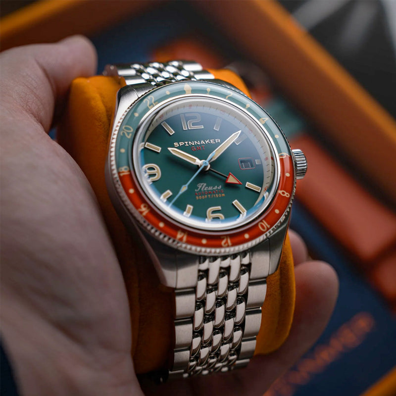 Spinnaker Fleuss GMT Automatic Watch with Tropical Green Dial #SP-5120-33