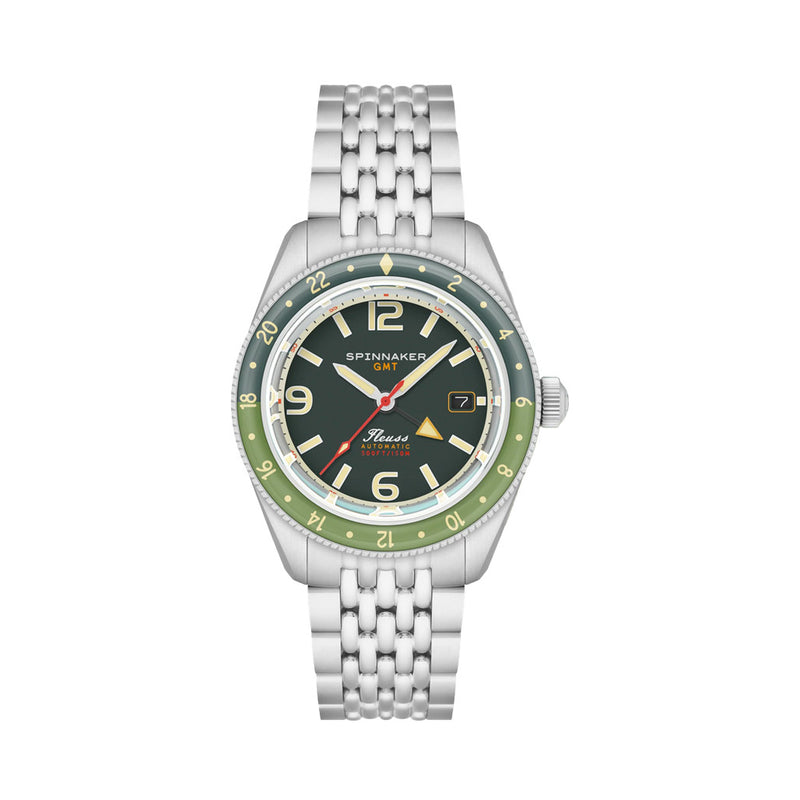 Spinnaker Fleuss GMT Automatic Watch with Forest Green Dial #SP-5120-44
