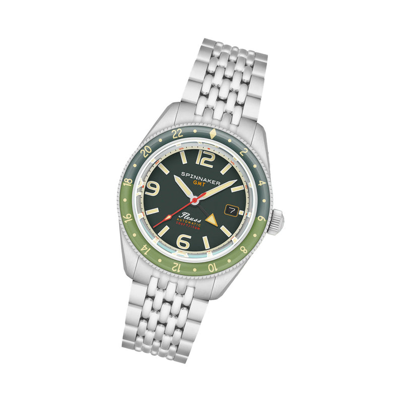 Spinnaker Fleuss GMT Automatic Watch with Forest Green Dial #SP-5120-44