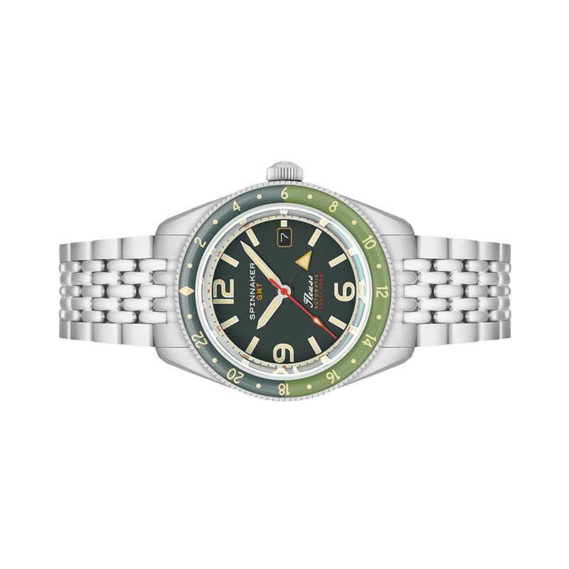 Spinnaker Fleuss GMT Automatic Watch with Forest Green Dial #SP-5120-44