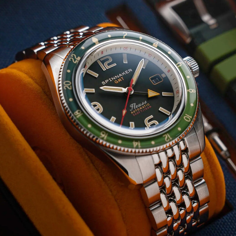 Spinnaker Fleuss GMT Automatic Watch with Forest Green Dial #SP-5120-44