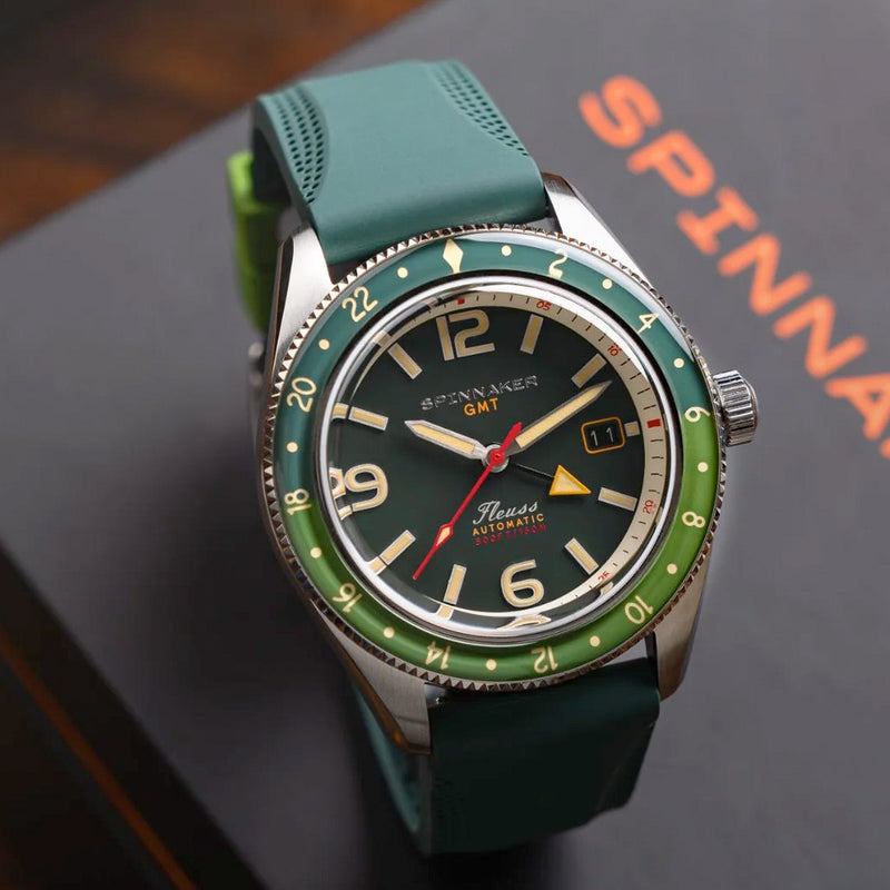 Spinnaker Fleuss GMT Automatic Watch with Forest Green Dial #SP-5120-44