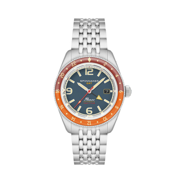 Spinnaker Fleuss GMT Automatic Watch with Cerulean Blue Dial #SP-5120-55