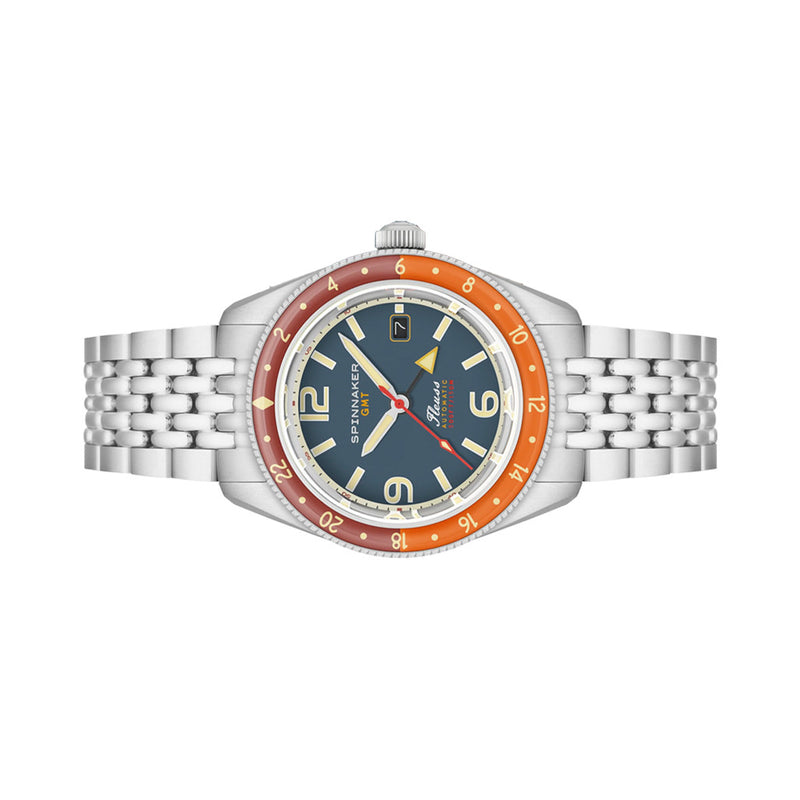 Spinnaker Fleuss GMT Automatic Watch with Cerulean Blue Dial #SP-5120-55