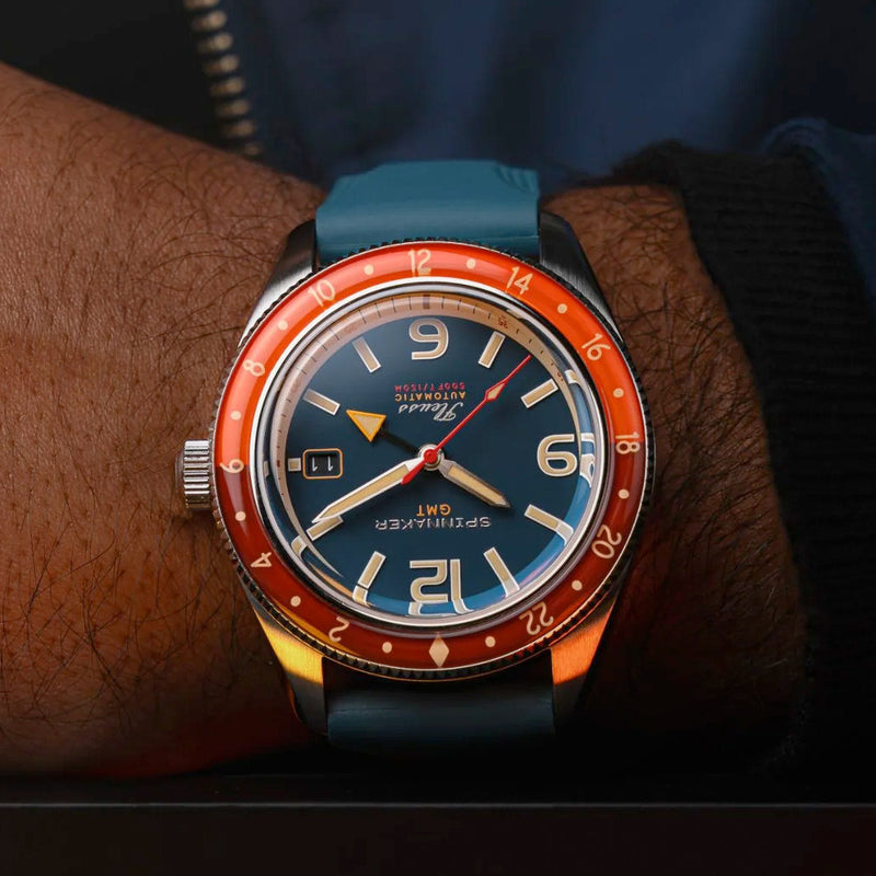 Spinnaker Fleuss GMT Automatic Watch with Cerulean Blue Dial #SP-5120-55