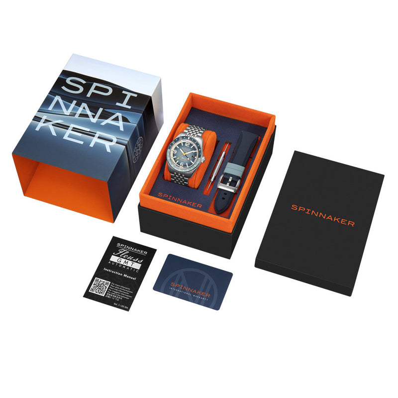 Spinnaker Fluess GMT Automatic Watch with Nebula Blue Dial #SP-5120-66