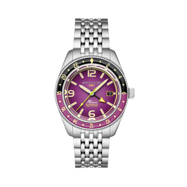 Spinnaker Fluess GMT Automatic Watch with Dull Violet Dial #SP-5120-77