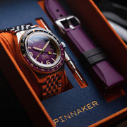 Spinnaker Fluess GMT Automatic Watch with Dull Violet Dial #SP-5120-77