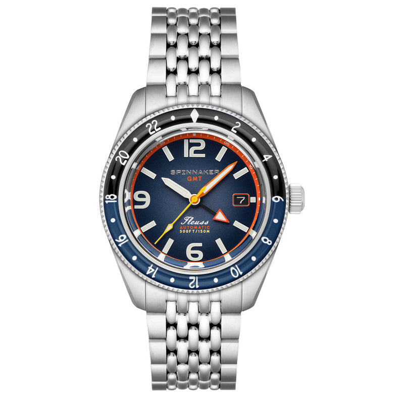 Spinnaker Fluess GMT Automatic Watch with Deep Blue Dial #SP-5120-88