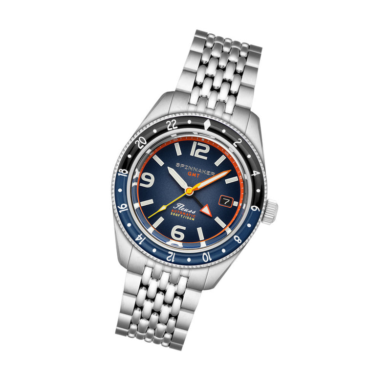 Spinnaker Fluess GMT Automatic Watch with Deep Blue Dial #SP-5120-88
