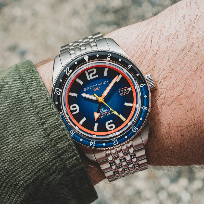 Spinnaker Fluess GMT Automatic Watch with Deep Blue Dial #SP-5120-88