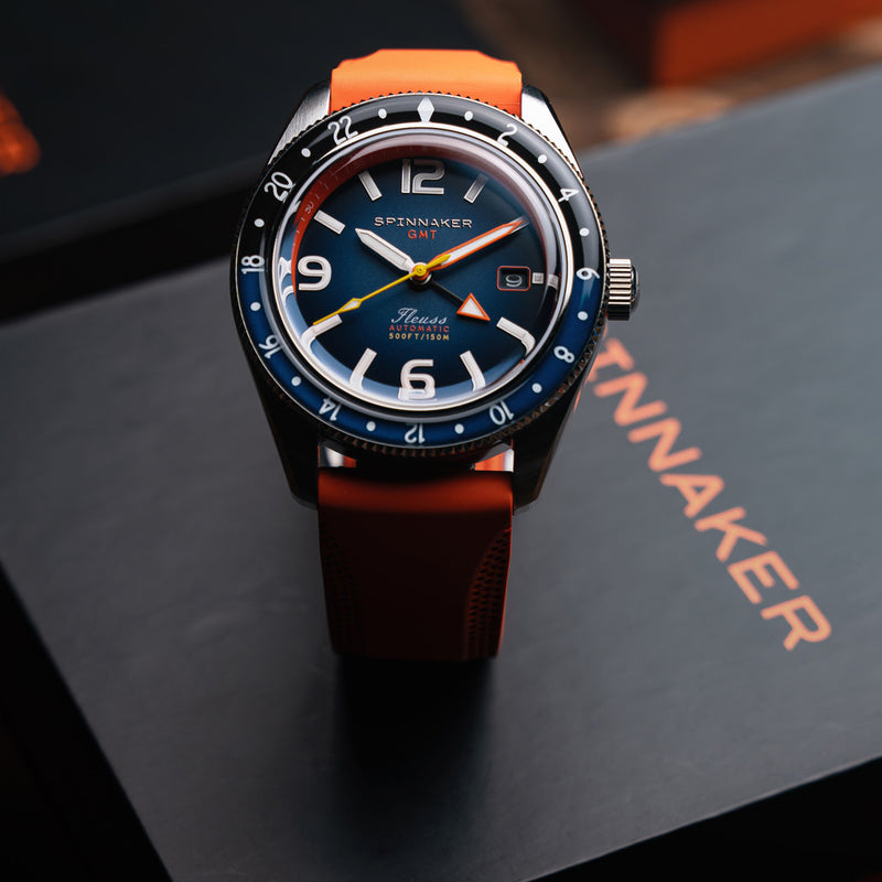 Spinnaker Fluess GMT Automatic Watch with Deep Blue Dial #SP-5120-88