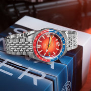 Spinnaker Fluess GMT Automatic Watch with Burnt Orange Dial #SP-5120-99