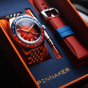 Spinnaker Fluess GMT Automatic Watch with Burnt Orange Dial #SP-5120-99