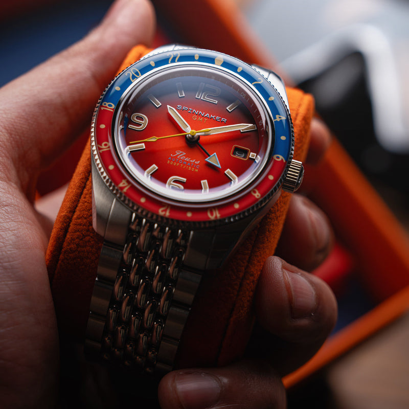 Spinnaker Fluess GMT Automatic Watch with Burnt Orange Dial #SP-5120-99