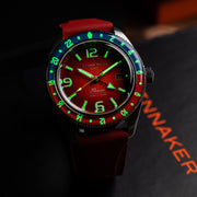 Spinnaker Fluess GMT Automatic Watch with Burnt Orange Dial #SP-5120-99