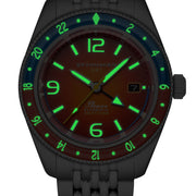 Spinnaker Fluess GMT Automatic Watch with Burnt Orange Dial #SP-5120-99