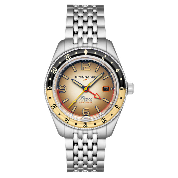 Spinnaker Fluess GMT Automatic Watch with Sandstorm Brown Dial #SP-5120-AA
