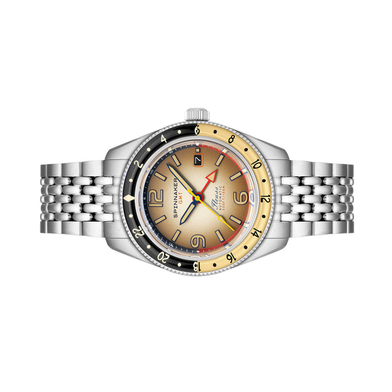 Spinnaker Fluess GMT Automatic Watch with Sandstorm Brown Dial #SP-5120-AA