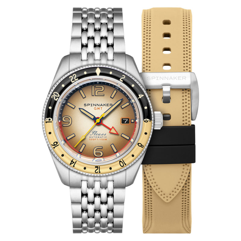 Spinnaker Fluess GMT Automatic Watch with Sandstorm Brown Dial #SP-5120-AA