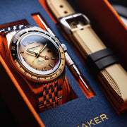 Spinnaker Fluess GMT Automatic Watch with Sandstorm Brown Dial #SP-5120-AA