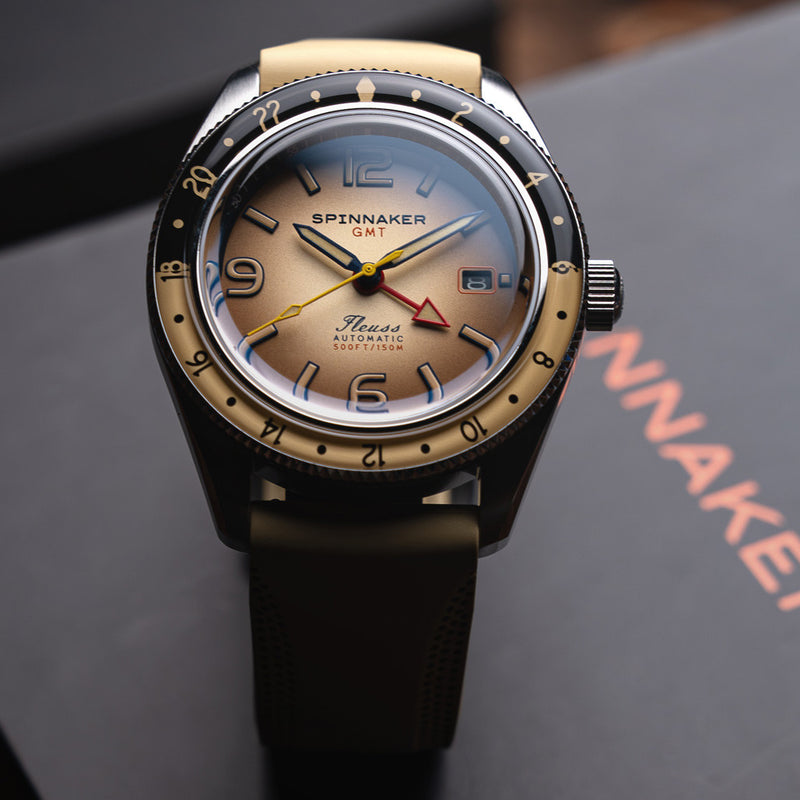 Spinnaker Fluess GMT Automatic Watch with Sandstorm Brown Dial #SP-5120-AA