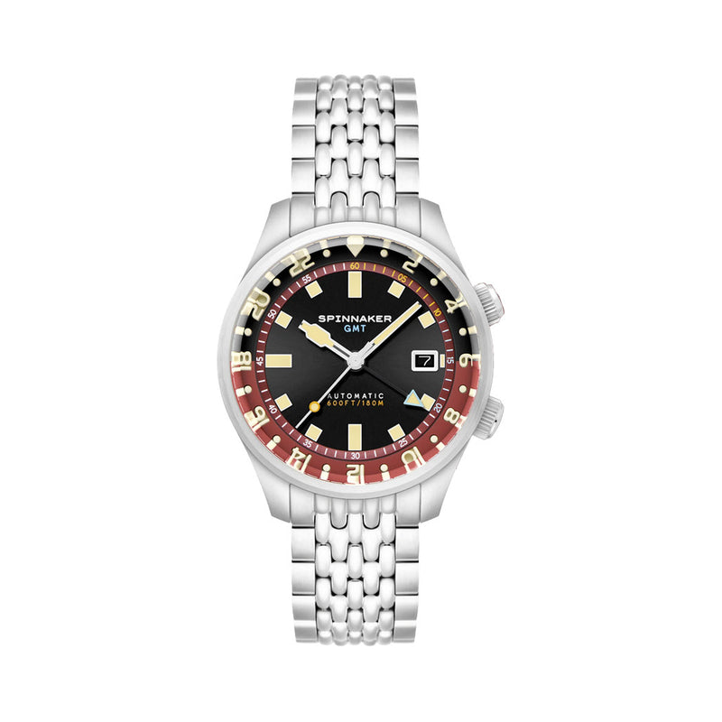 Spinnaker Bradner GMT Automatic Watch with Sombre Red Dial #SP-5121-11