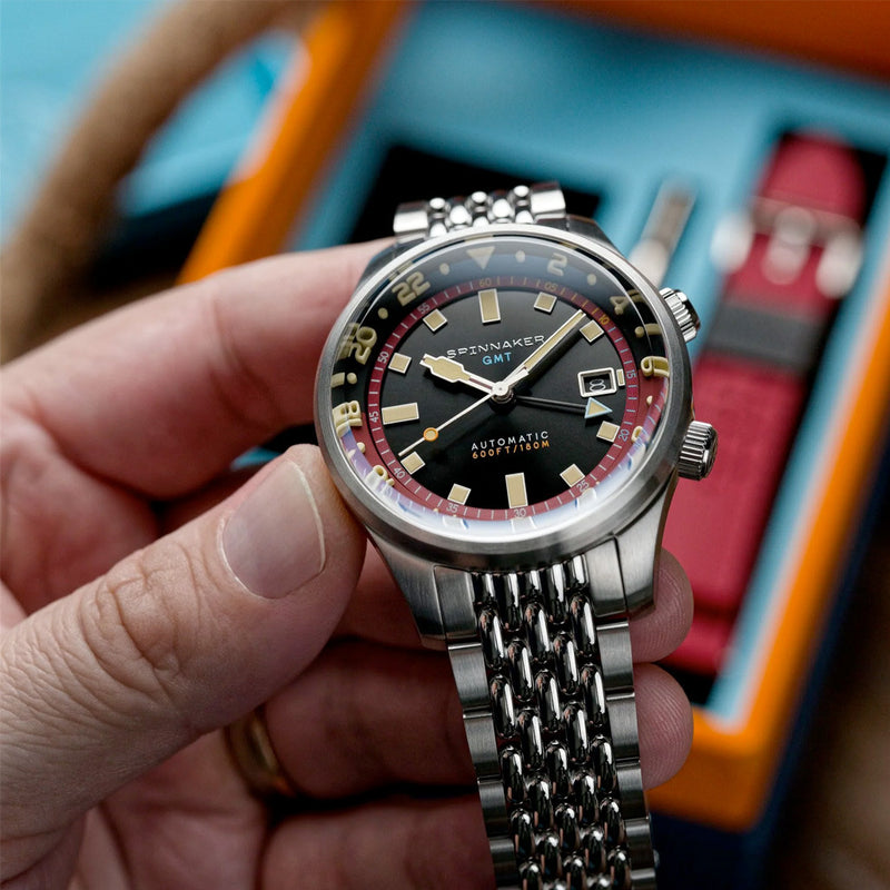 Spinnaker Bradner GMT Automatic Watch with Sombre Red Dial #SP-5121-11