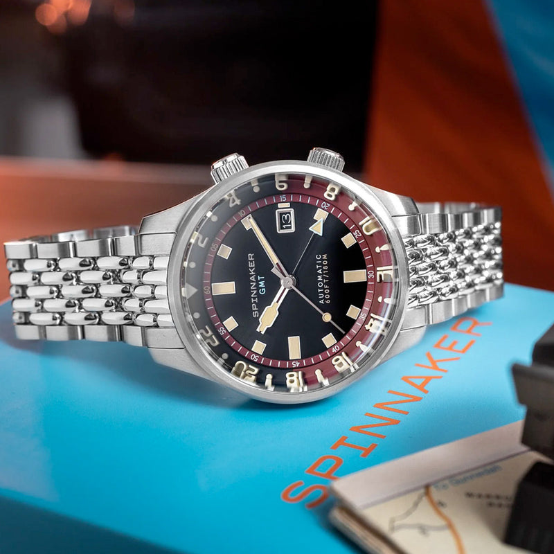 Spinnaker Bradner GMT Automatic Watch with Sombre Red Dial #SP-5121-11