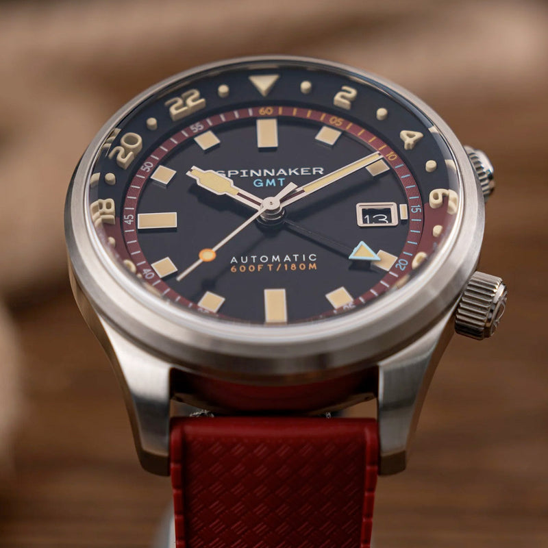Spinnaker Bradner GMT Automatic Watch with Sombre Red Dial #SP-5121-11