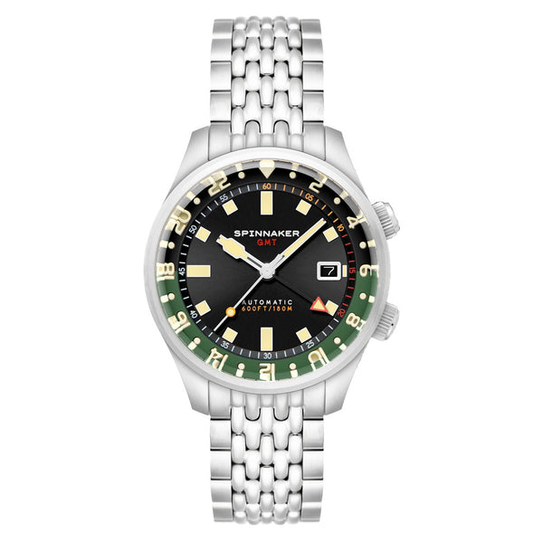 Spinnaker Bradner GMT Automatic Watch with Gravel Black Dial #SP-5121-44