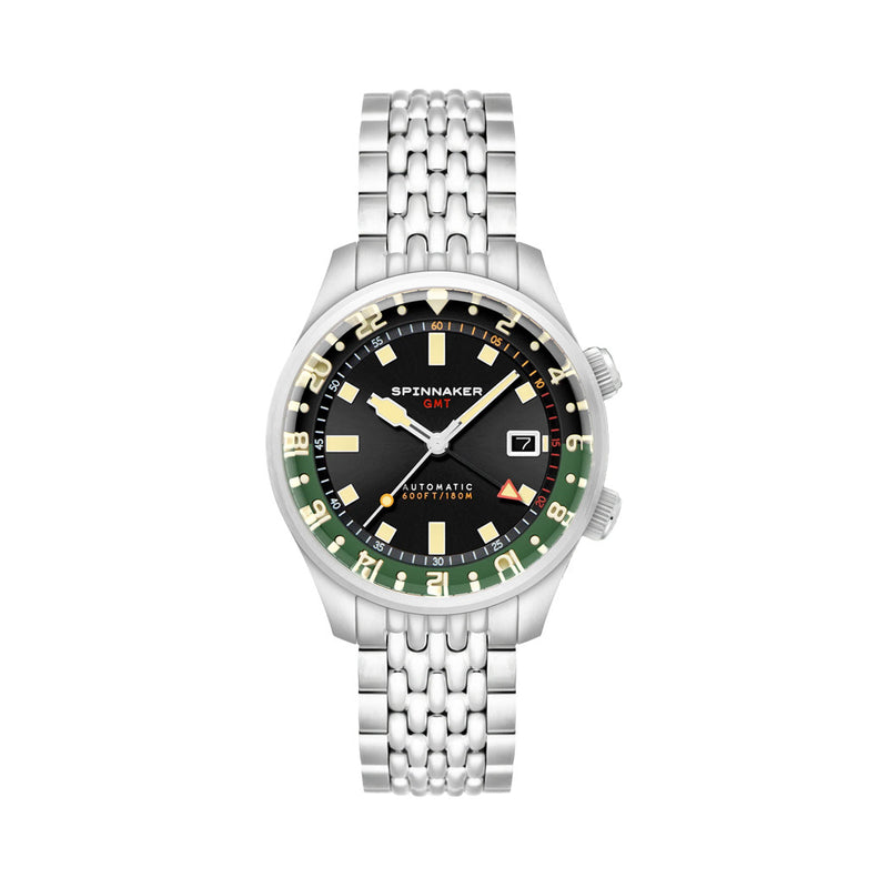 Spinnaker Bradner GMT Automatic Watch with Gravel Black Dial #SP-5121-44