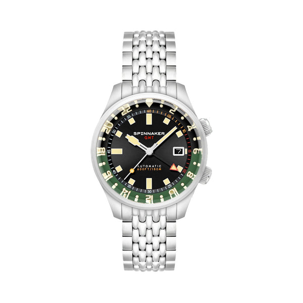 Spinnaker Bradner GMT Automatic Watch with Gravel Black Dial #SP-5121-44
