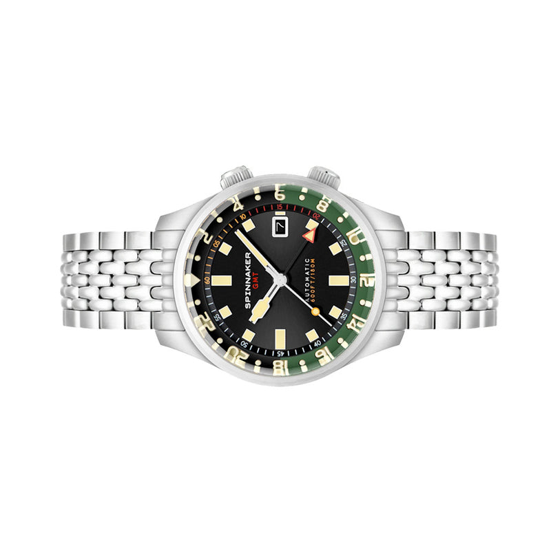 Spinnaker Bradner GMT Automatic Watch with Gravel Black Dial #SP-5121-44