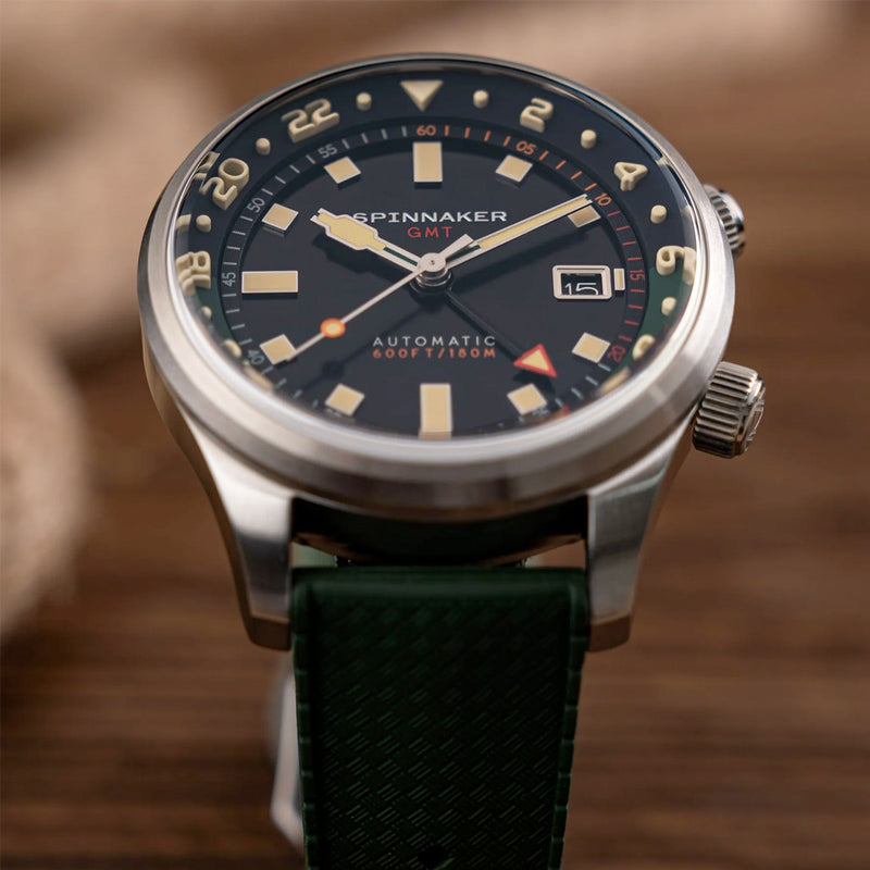 Spinnaker Bradner GMT Automatic Watch with Gravel Black Dial #SP-5121-44
