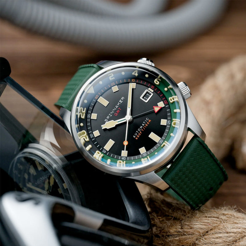 Spinnaker Bradner GMT Automatic Watch with Gravel Black Dial #SP-5121-44