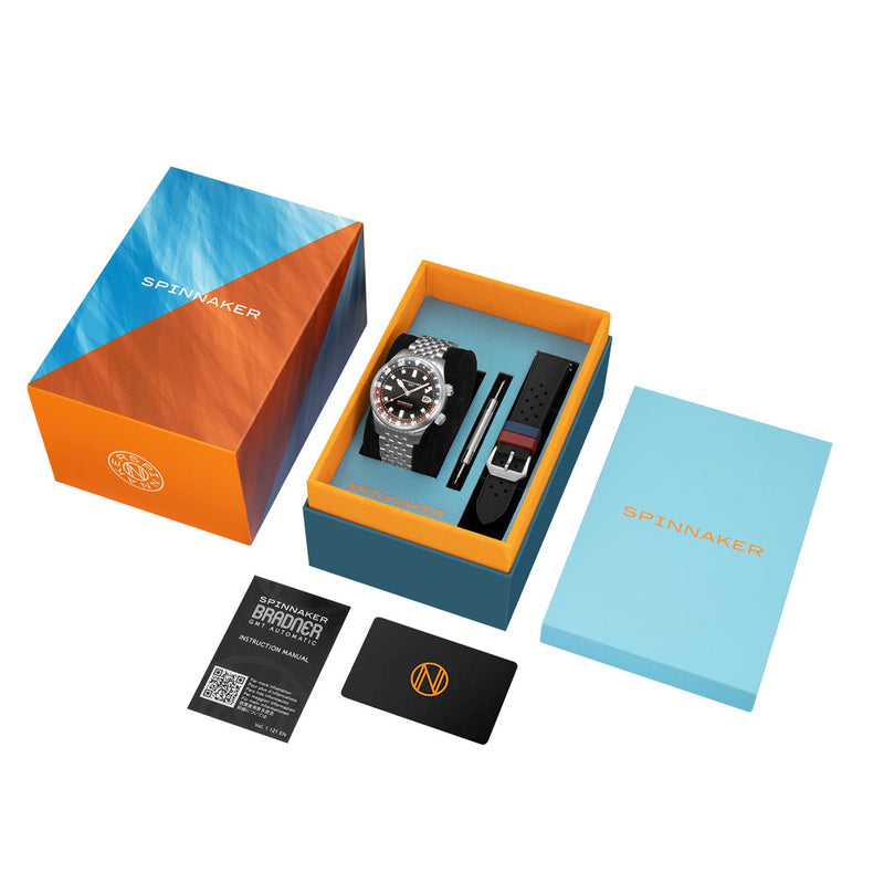 Spinnaker Bradner GMT Automatic Watch with Parisian Night Dial #SP-5121-55