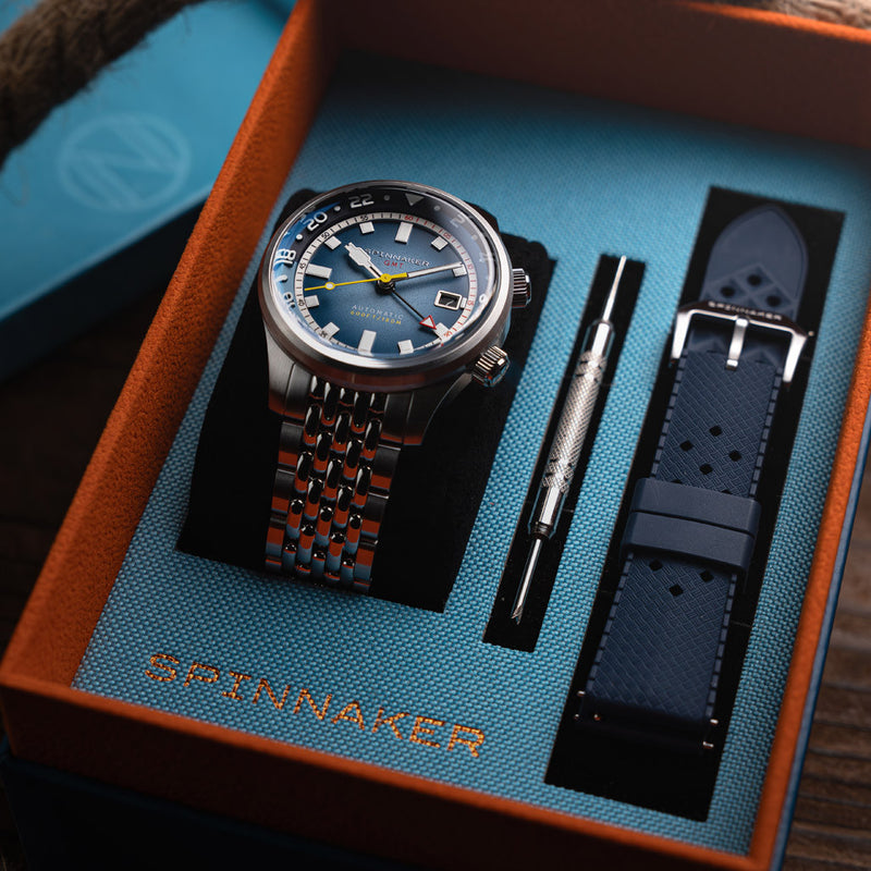 Spinnaker Bradner GMT Automatic watch with Blue Alps Dial #SP-5121-88