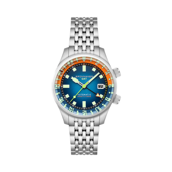 Spinnaker Bradner GMT Automatic watch with Orange Blue Dial #SP-5121-AA