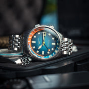 Spinnaker Bradner GMT Automatic watch with Orange Blue Dial #SP-5121-AA