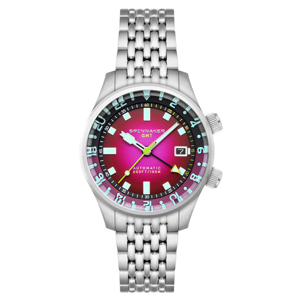 Spinnaker Bradner GMT Automatic watch with Mystic Purple Dial #SP-5121-BB