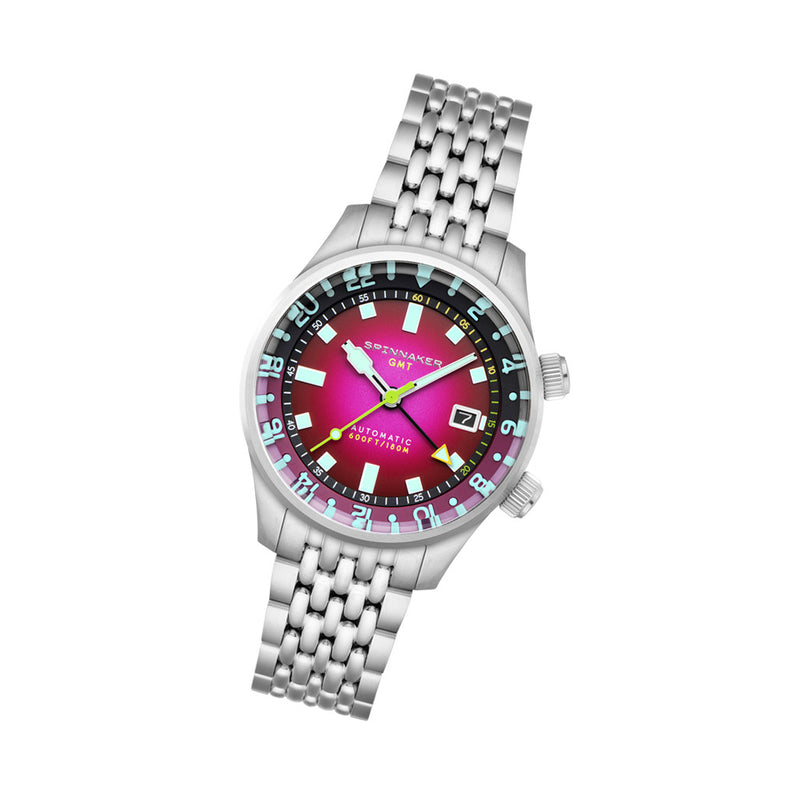 Spinnaker Bradner GMT Automatic watch with Mystic Purple Dial #SP-5121-BB