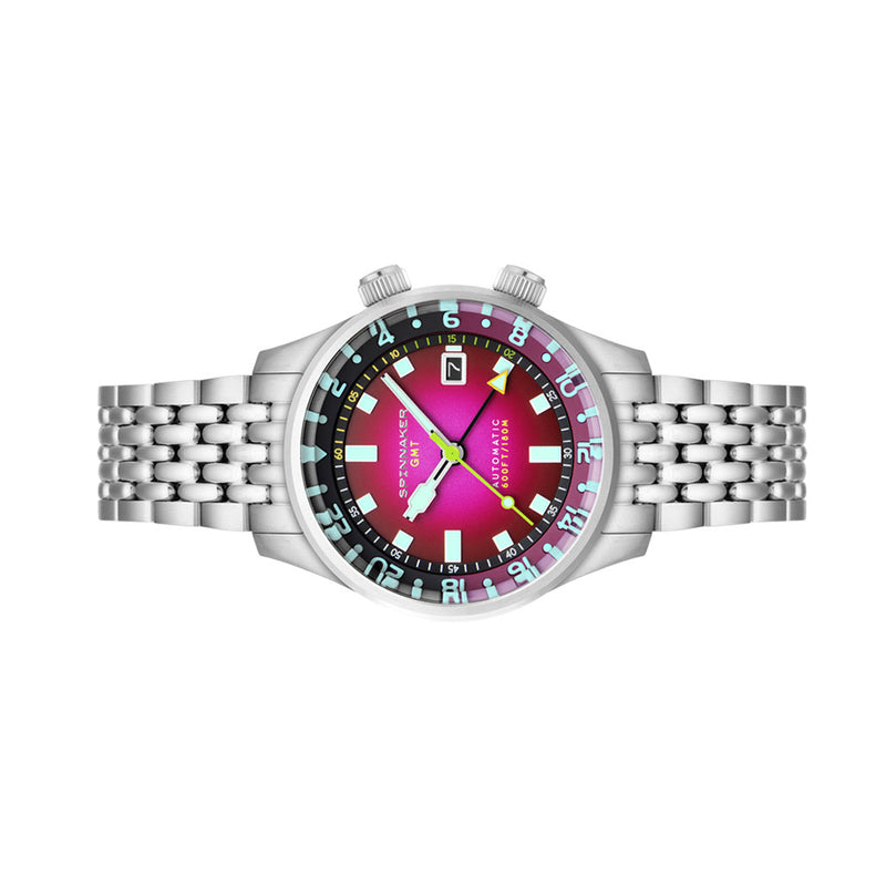 Spinnaker Bradner GMT Automatic watch with Mystic Purple Dial #SP-5121-BB