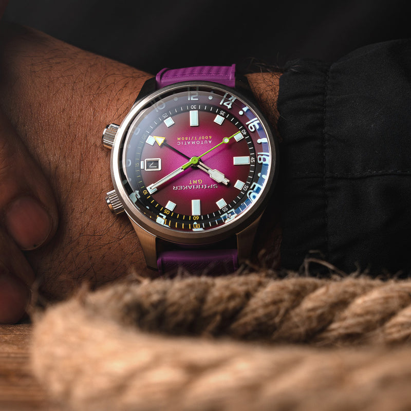 Spinnaker Bradner GMT Automatic watch with Mystic Purple Dial #SP-5121-BB